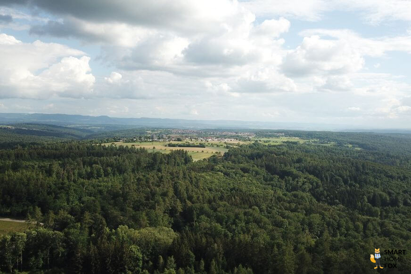 Eine Panoramaaufnahme der DJI Mavic Air 2 Drohne